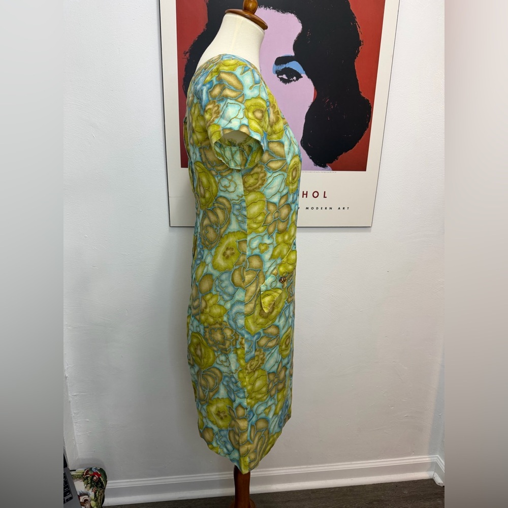 60’s Smocked Sheath Dress - Picture 2 of 12